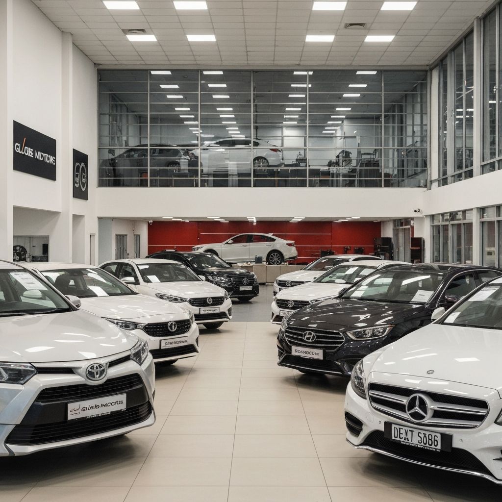 Globe Motors dealership showroom